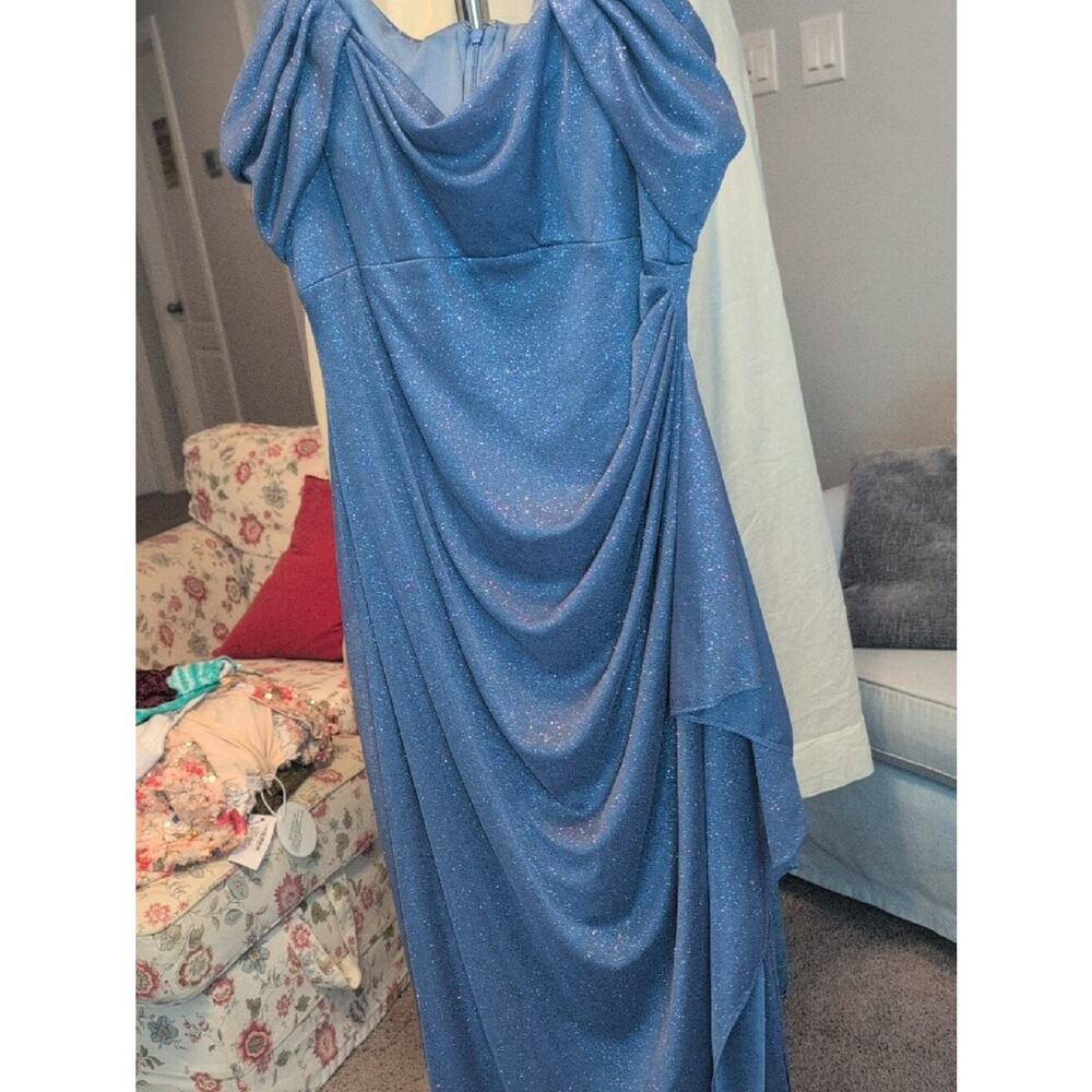 Sparkle Periwinkle Blue Evening Gown - Picture 9 of 9